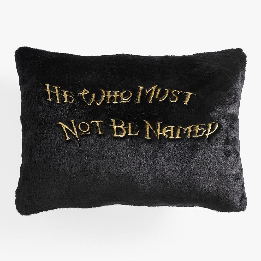 Pottery Barn Teen Harry Potter "He Who Must Not Be Named" Pillow 12x16" NWT